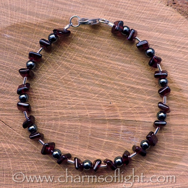 Garnet & Hematite Bracelet